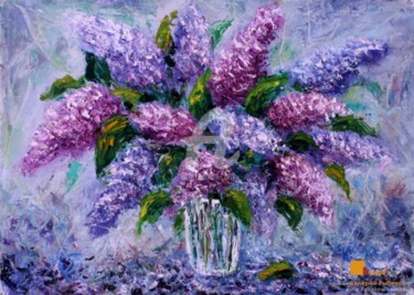 Schilderij getiteld "Flowers Oil paintin…" door Rybakow Fine Art, Origineel Kunstwerk, Olie