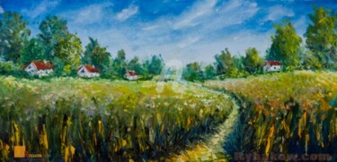 Peinture intitulée "Summer rural landsc…" par Rybakow Fine Art, Œuvre d'art originale, Huile