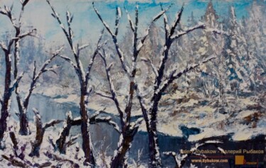 Schilderij getiteld "Winter Landscape Pa…" door Rybakow Fine Art, Origineel Kunstwerk, Olie