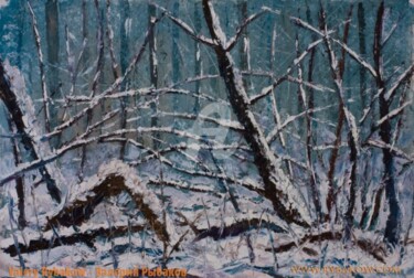 Painting titled "Winter Landscape Pa…" by Rybakow Fine Art, Original Artwork, Oil
