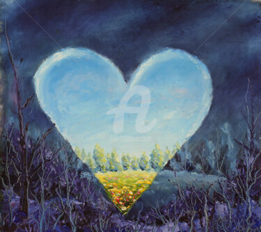Картина под названием "Распахну свое сердц…" - Rybakow Fine Art, Подлинное произведение искусства, Масло