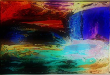 Картина под названием "Hills on sea coast" - Rybalko, Подлинное произведение искусства, Масло