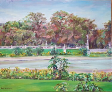 Painting titled "Jardin du Luxembourg" by Rym, Original Artwork, Oil