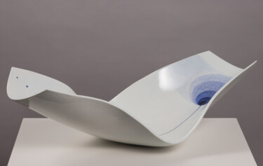 Scultura intitolato "Wave Vessel" da Ryozo Shibata, Opera d'arte originale, Ceramica