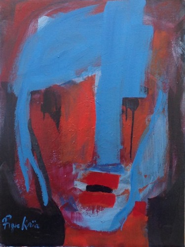 Painting titled "bouche bée" by Maryse Coin (Ryse Kaïa), Original Artwork, Acrylic Mounted on Wood Stretcher frame