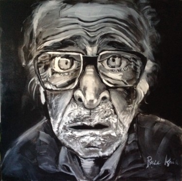 Peinture intitulée "l'homme aux lunettes" par Maryse Coin (Ryse Kaïa), Œuvre d'art originale, Acrylique Monté sur Châssis en…