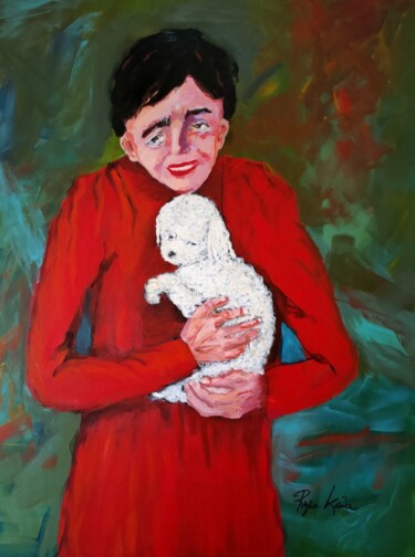 Painting titled "Compassion" by Maryse Coin (Ryse Kaïa), Original Artwork, Acrylic Mounted on Wood Stretcher frame