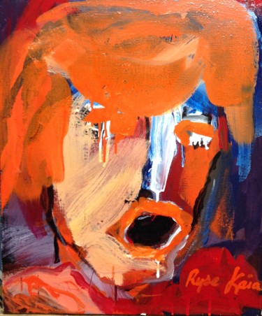 Pintura titulada "Portrait de Jimi He…" por Maryse Coin (Ryse Kaïa), Obra de arte original, Acrílico Montado en Bastidor de…