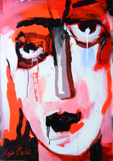 Pintura titulada "L'amant" por Maryse Coin (Ryse Kaïa), Obra de arte original, Acrílico Montado en Bastidor de camilla de ma…