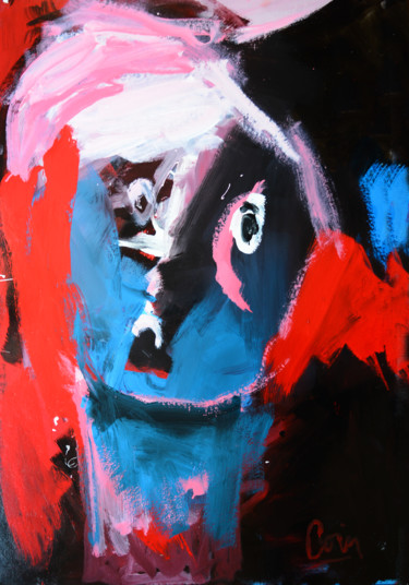 Pintura titulada "Mélancolie" por Maryse Coin (Ryse Kaïa), Obra de arte original, Oleo