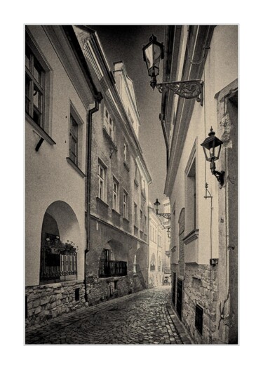 Fotografie getiteld "Dark street of brig…" door Ryszard Stelmachowicz, Origineel Kunstwerk, Digitale fotografie