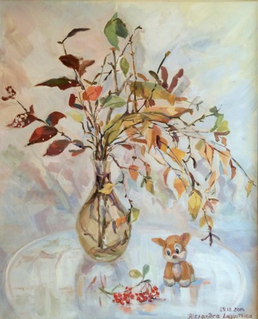 Painting titled "MIMI TRISTE" by Alexandra L. Zeltser, Original Artwork, Oil