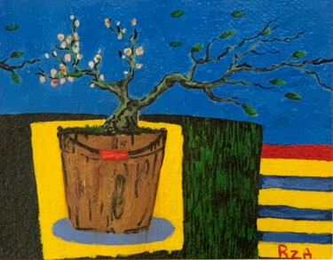 Malerei mit dem Titel "Care" von Rza Rzazadeh, Original-Kunstwerk, Tempera