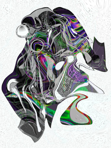 Arte digital titulada "Muerte y la bola de…" por Decolorado, Obra de arte original, Pintura Digital