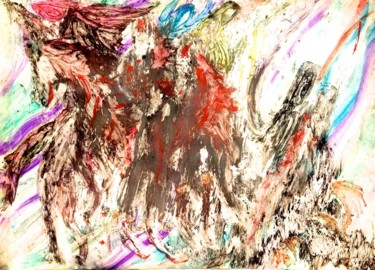 Pintura titulada "Apocalyptic aurora_…" por Decolorado, Obra de arte original