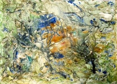 Painting titled "Tears-stream-lagrim…" by Decolorado, Original Artwork, Acrylic
