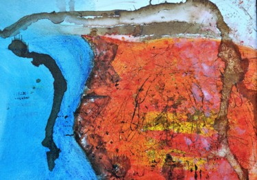 Pittura intitolato "Avant l'eutrophisat…" da Sylvie Cochain, Opera d'arte originale, Acrilico