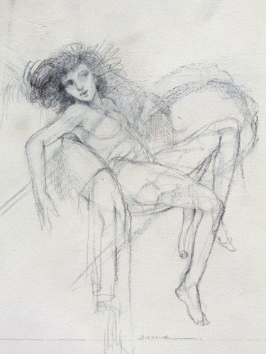 Dessin intitulée "Dessin Crayon sur l…" par Sophie Duchaine, Œuvre d'art originale, Crayon