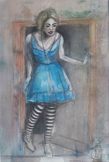 제목이 "Dessin Crayon sur l…"인 미술작품 Sophie Duchaine로, 원작, 수채화