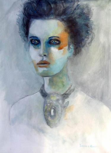 Painting titled "Peinture portrait f…" by Sophie Duchaine, Original Artwork, Acrylic