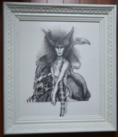 Disegno intitolato "Dessin Crayon sur l…" da Sophie Duchaine, Opera d'arte originale, Matita