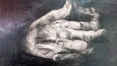 Desenho intitulada "Hands that tell sto…" por Sol, Obras de arte originais, Carvão