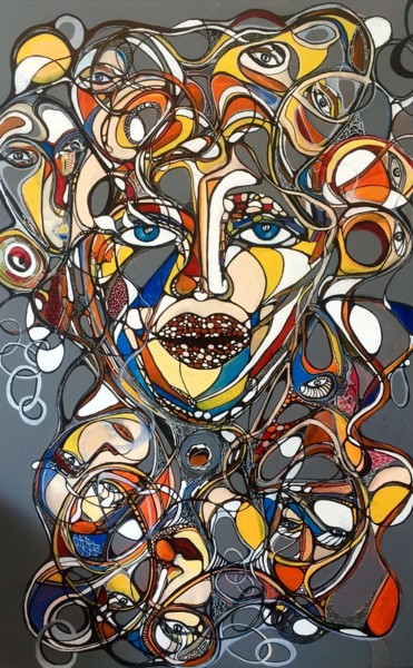 Peinture intitulée "Carnavalesque" par Sophie Urbanya, Œuvre d'art originale, Acrylique