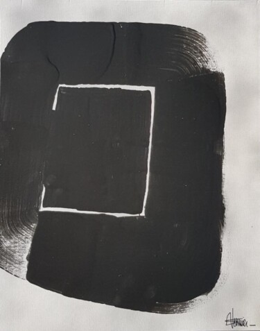 Peinture intitulée "Écran noir" par Sebastien Vernier, Œuvre d'art originale, Acrylique