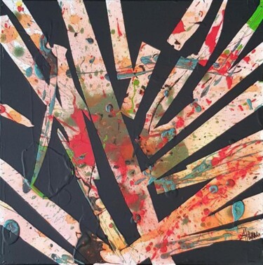 Pittura intitolato "Colored stripes" da Sebastien Vernier, Opera d'arte originale, Acrilico