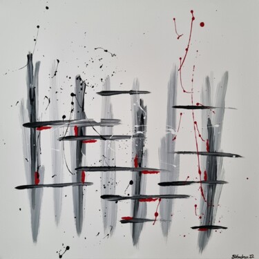 Painting titled "Fein und Zart" by Sigrid Vondran, Original Artwork, Acrylic Mounted on Wood Stretcher frame