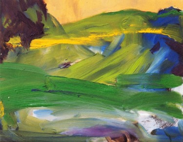 Pintura titulada "landscape-5" por S.Weinmann, Obra de arte original, Oleo