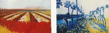 Pintura intitulada "landscapes-9-10" por S.Weinmann, Obras de arte originais, Outro
