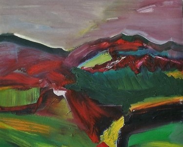 Malerei mit dem Titel "landschaft3" von S.Weinmann, Original-Kunstwerk, Öl