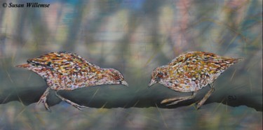 Painting titled "Baillon’s Crake" by Susan Willemse, Original Artwork, Acrylic Mounted on Wood Stretcher frame
