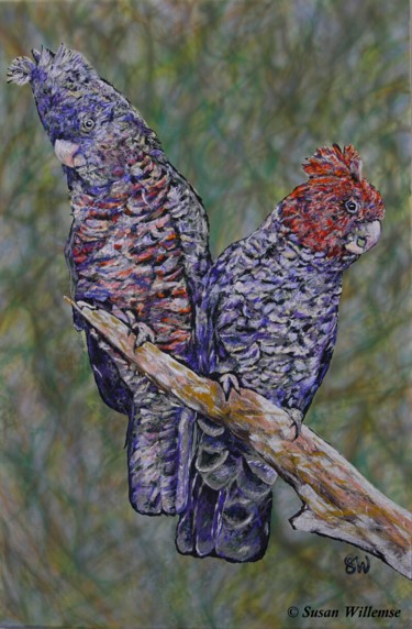 Painting titled "A couple of Gang- g…" by Susan Willemse, Original Artwork, Acrylic Mounted on Wood Stretcher frame