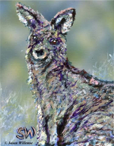 Painting titled "Kangaroo" by Susan Willemse, Original Artwork, Acrylic