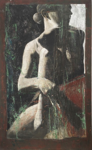 Peinture intitulée "Sybille d'Eryhrée" par Sergei Yashin, Œuvre d'art originale, Acrylique Monté sur Châssis en bois