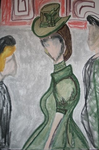 Painting titled "Gone with the wind3" by Janine, Original Artwork