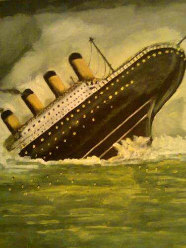 Peinture intitulée "titanic" par Haddadi Saadi, Œuvre d'art originale