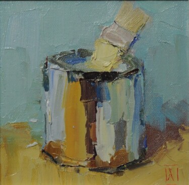 Peinture intitulée "Brush in a jar" par Saash, Œuvre d'art originale, Huile