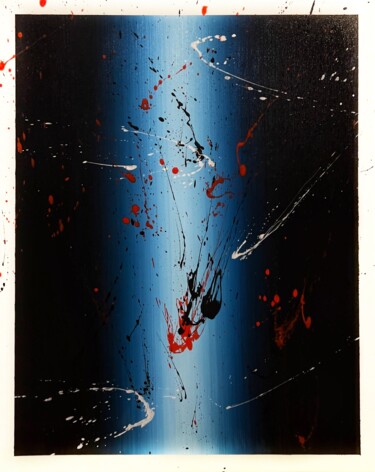 Malerei mit dem Titel "Blue Darkness" von Sab Wisniewsky, Original-Kunstwerk, Acryl