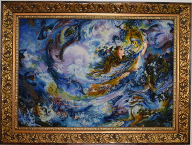 Tableau tapis fait main (L’arôme agréable) Textile Art titled "Tableau tapis fait…" by Fariba Ahmadi, Original Art, Tapestry