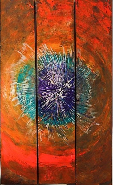 Painting titled "CHAKRAS" by Sabbeda, Original Artwork, Acrylic Mounted on Wood Stretcher frame