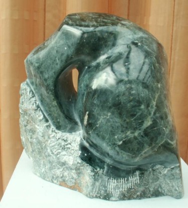 Sculpture intitulée "Oiseau (pierre:stéa…" par Sabine De La Casinière, Œuvre d'art originale