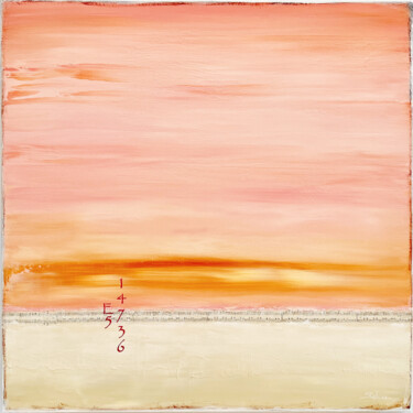 Painting titled "Sunset Shore" by Sabina D'Antonio, Original Artwork, Acrylic Mounted on Wood Stretcher frame