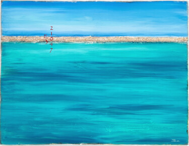 Painting titled "Soothing Waters" by Sabina D'Antonio, Original Artwork, Acrylic Mounted on Wood Stretcher frame