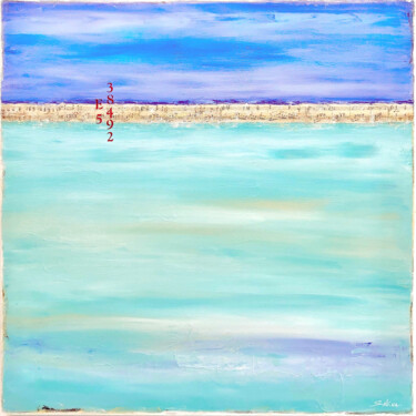 Painting titled "Tranquil Vibes" by Sabina D'Antonio, Original Artwork, Acrylic Mounted on Wood Stretcher frame