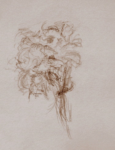 Drawing titled "Bouquet of Flowers" by Sabina Faynberg, Original Artwork, Pencil