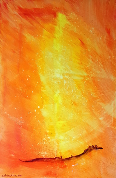 Painting titled "holy spirit 1" by Sabina Kiss, Original Artwork, Acrylic