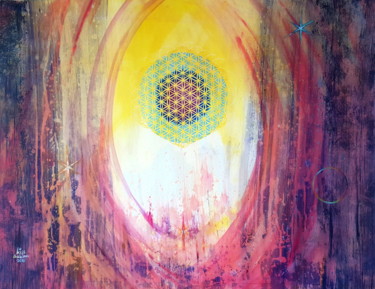 Painting titled "soul travelling" by Sabina Kiss, Original Artwork, Acrylic